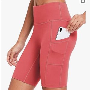 Baleaf 8” High Waist Biker Shorts